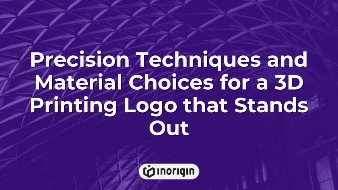 Detailed 3D printing process showcasing precision techniques and careful selection of materials to create a standout, high-quality logo using advanced FDM and DLP resin methods.
