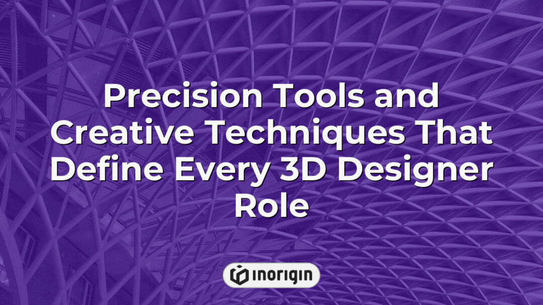 Detailed close-up of advanced precision tools and innovative creative techniques used by 3D designers in a professional product design and engineering studio in Greece.