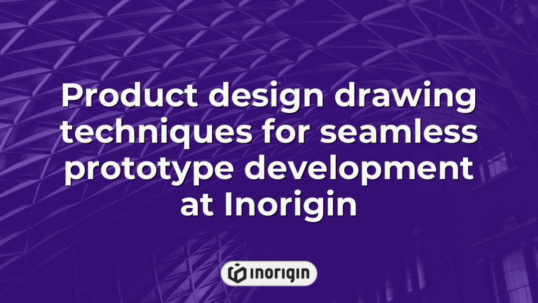 Detailed product design drawing techniques at Inorigin studio in Patra, Greece, showcasing seamless prototype development through precise industrial and mechanical engineering methods.