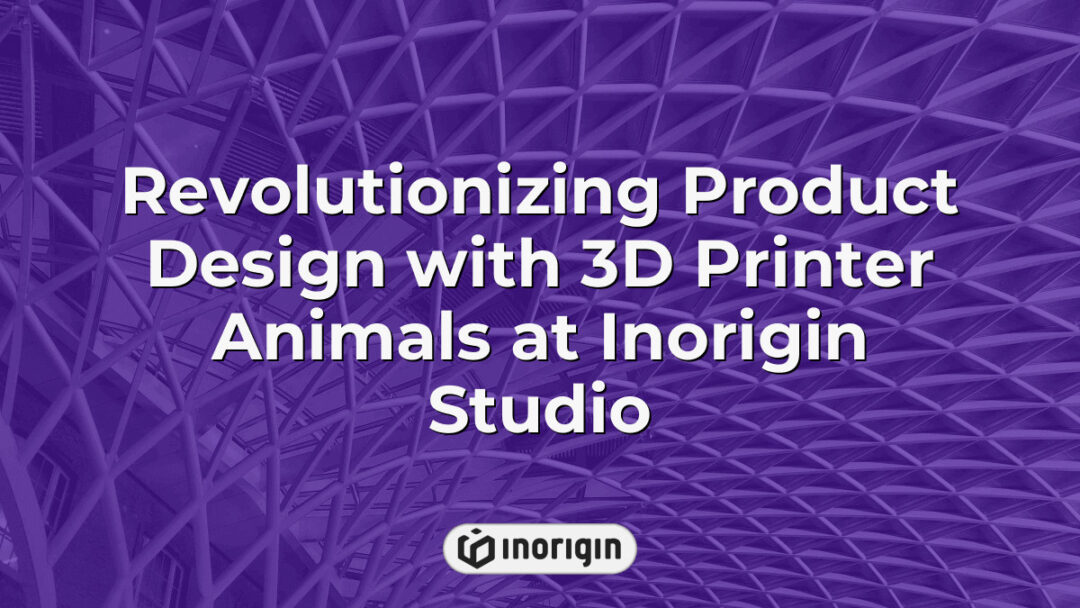Intricately designed 3D printed animal models created at Inorigin's advanced 3D printing studio, showcasing innovative product design and engineering techniques in Patra, Greece.