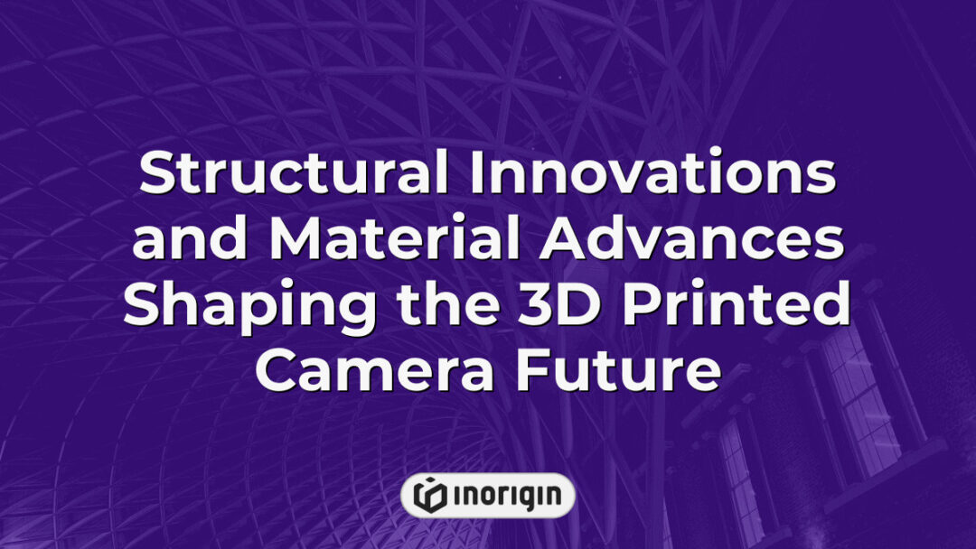Advanced 3D printed camera showcasing structural innovations and material advancements developed by Inorigin's engineering and design studio in Greece, highlighting cutting-edge FDM and DLP resin printing techniques for enhanced functionality and aesthetics.