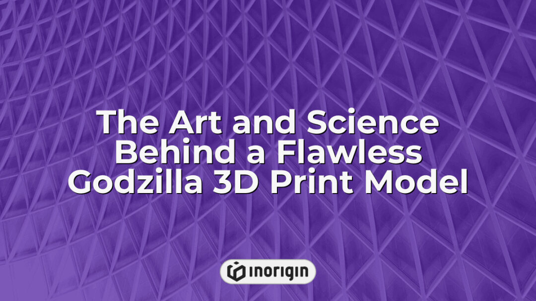 A meticulously crafted Godzilla 3D print model showcasing advanced 3D printing techniques and expert product design by Inorigin’s studio in Patra, Greece.