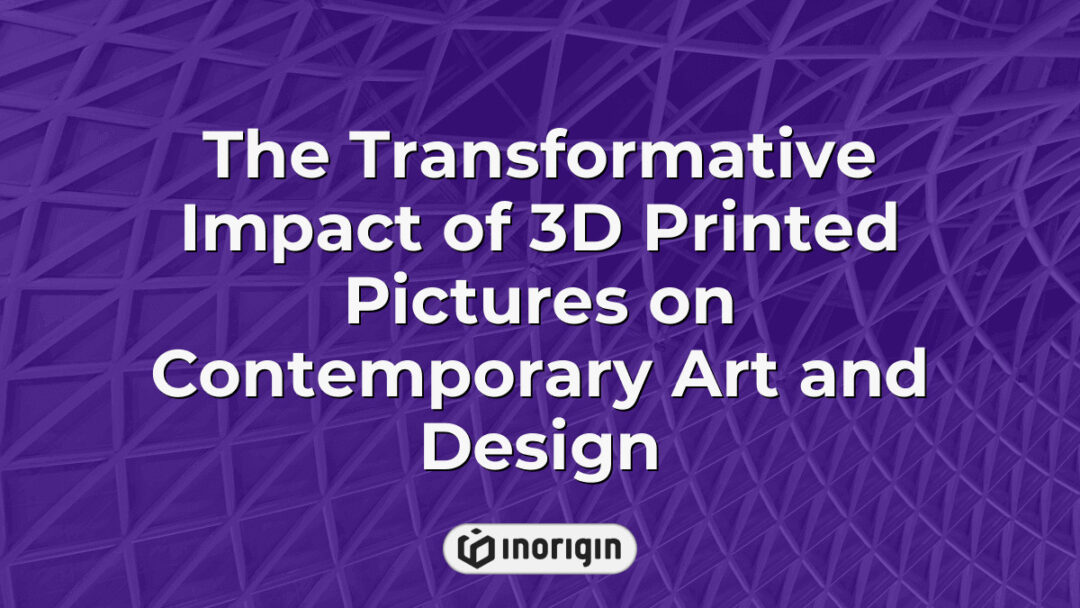 A vibrant depiction showcasing the innovative influence of 3D printed pictures on modern art and design, highlighting advanced techniques in 3D printing technology.
