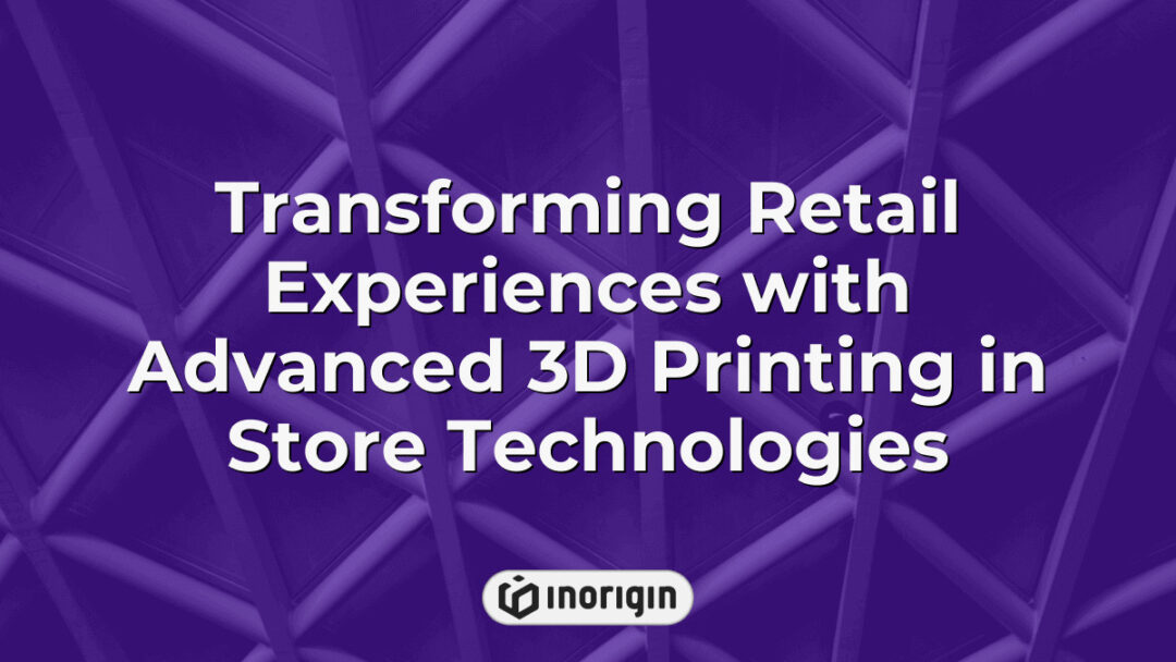 A modern retail store showcasing advanced 3D printing in action, highlighting innovative in-store technologies that enhance product customization and customer experience.