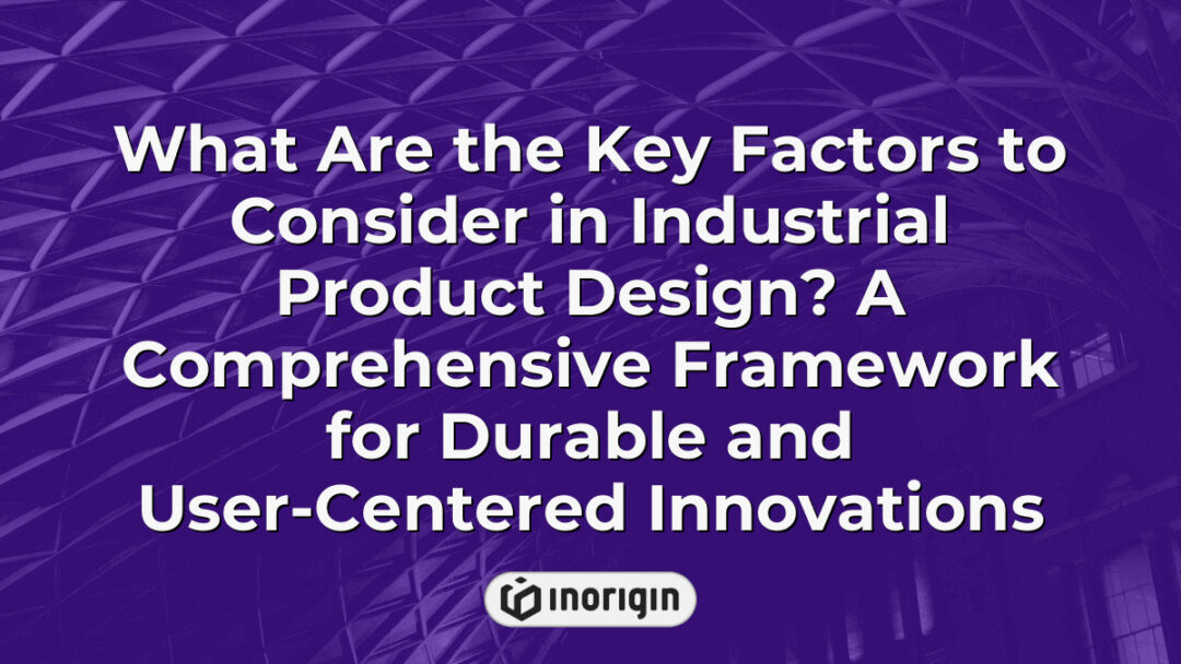 Λεπτομερές infographic που απεικονίζει βασικούς παράγοντες στο σχεδιασμό βιομηχανικών προϊόντων με επίκεντρο την ανθεκτικότητα, την καινοτομία με επίκεντρο τον χρήστη και την αριστεία μηχανικής για προϊόντα έτοιμα για αγορά.