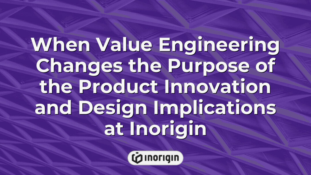 Illustration showing how value engineering influences product innovation and design processes at Inorigin, a leading design and engineering studio in Greece.
