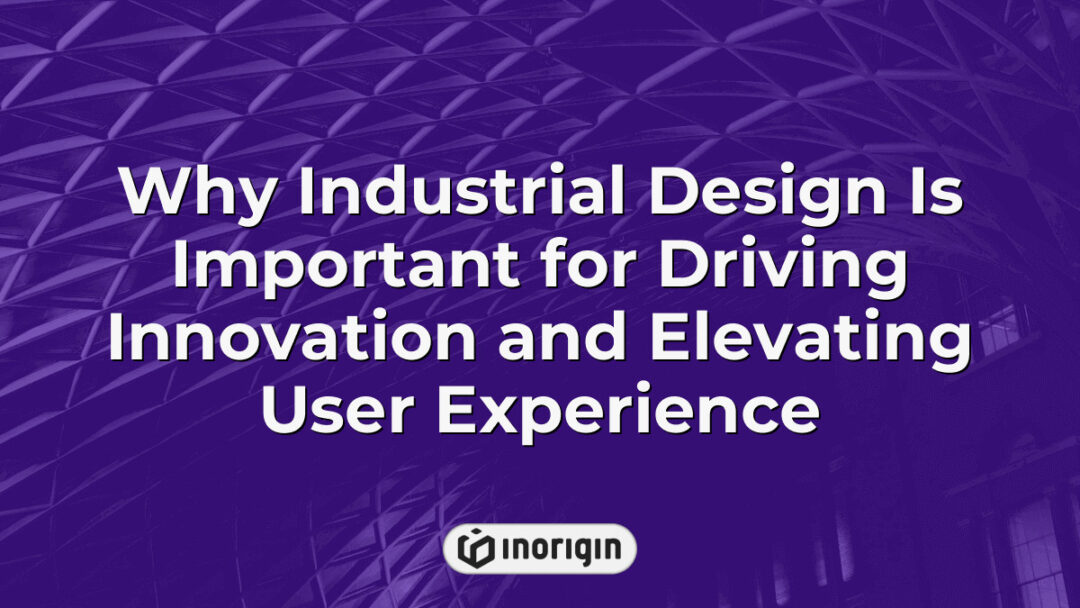 Illustration highlighting the crucial role of industrial design in fostering innovation and enhancing user experience through creative product development and engineering.