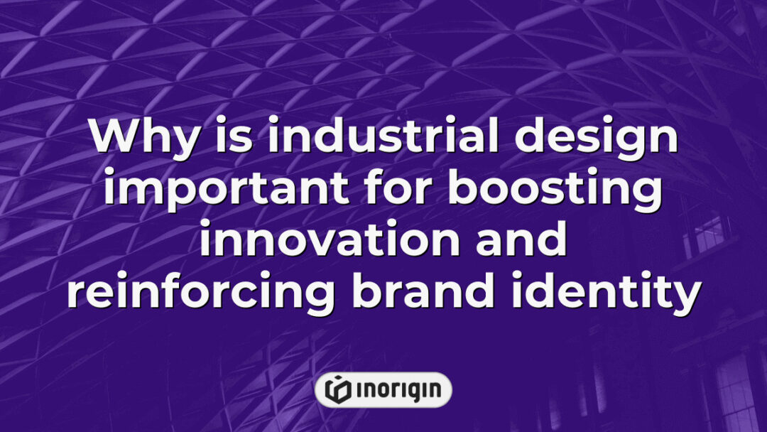 Illustration showing the critical role of industrial design in enhancing innovation and strengthening brand identity through creative product development and engineering excellence.