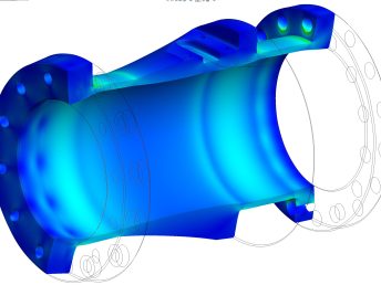 An advanced dynamic analysis visualization from Inorigin, showcasing the intricate simulations of product performance and structural integrity in engineering design.